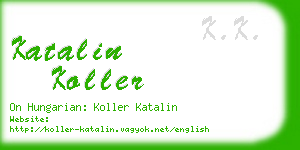 katalin koller business card